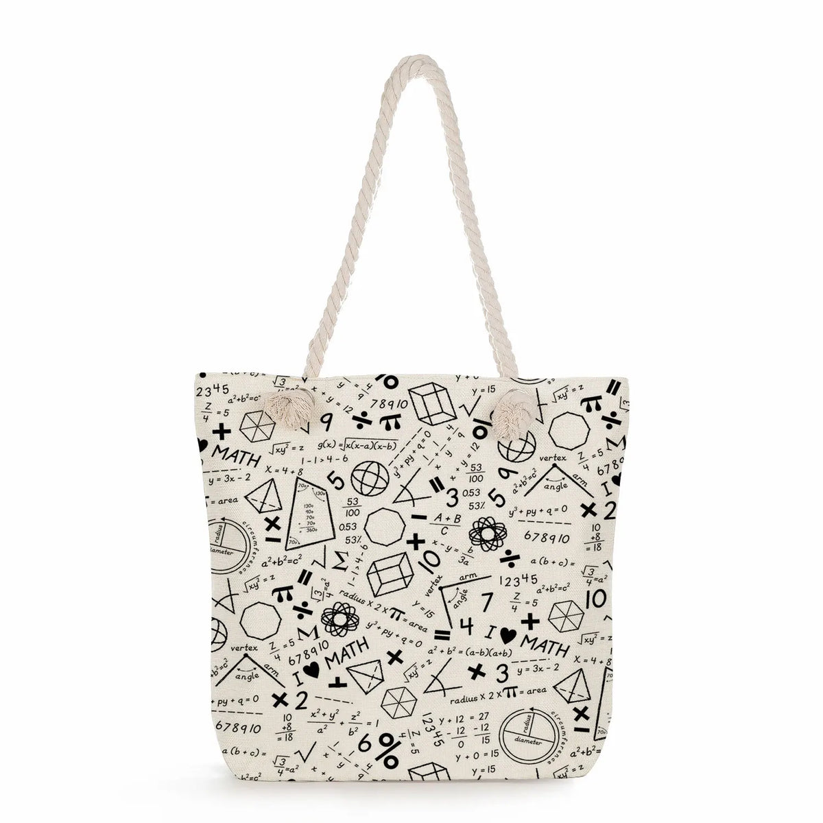 Thick Rope Shoulder Bag Casual Handbag Cartoon Tote School Teacher Gift