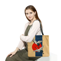 Red Crowned Crane Women's Shoulder Bag Large Capacity Tote