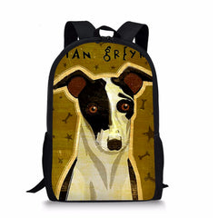 Cartoon Hound School Backpack for Teens
