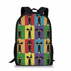 Cartoon Hound School Backpack for Teens