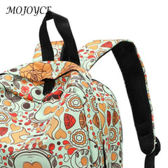 Printed Backpack Women Travel Bag High Capacity Solid Women Backpack