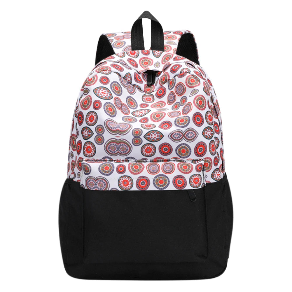 Printed Backpack Women Travel Bag High Capacity Solid Women Backpack