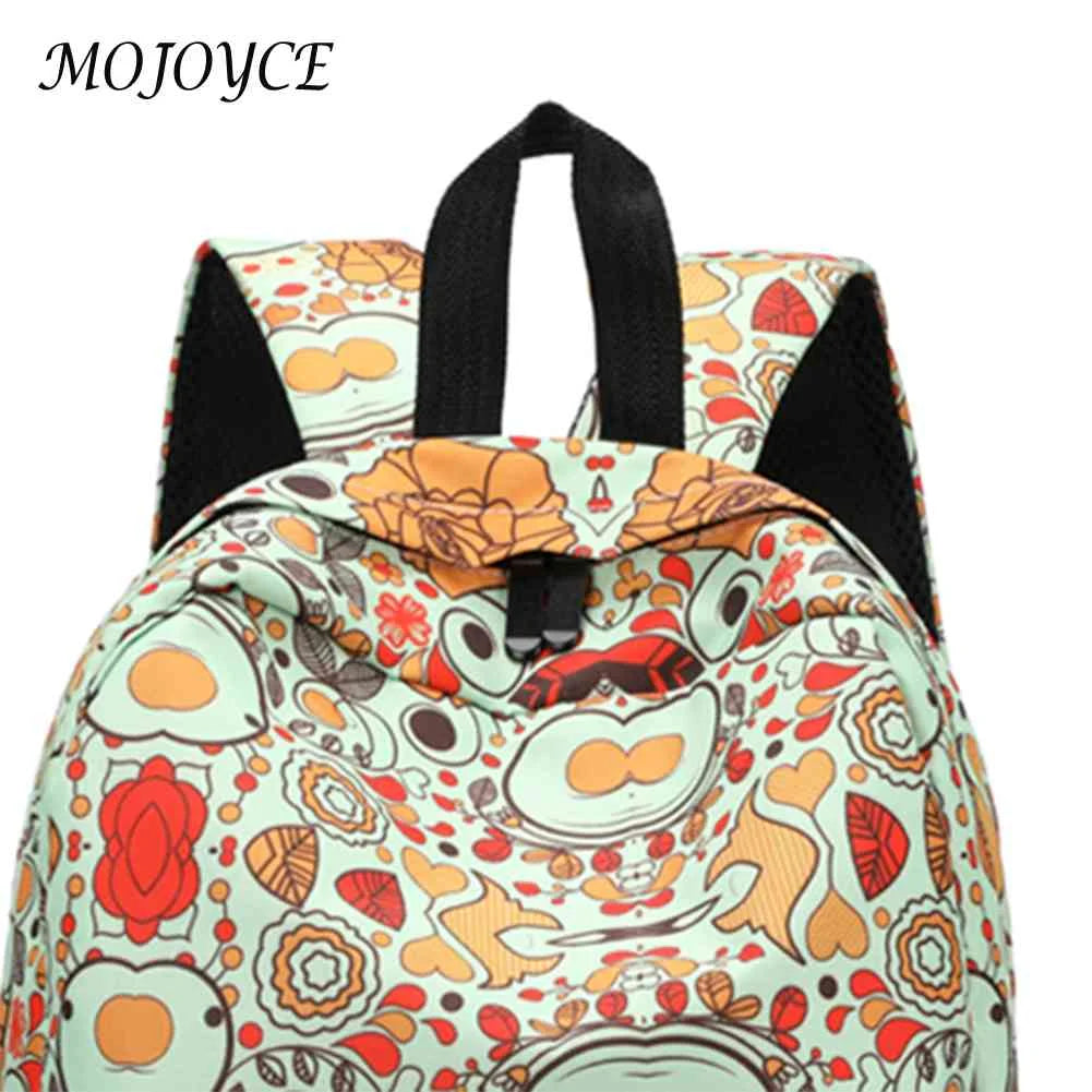 Printed Backpack Women Travel Bag High Capacity Solid Women Backpack