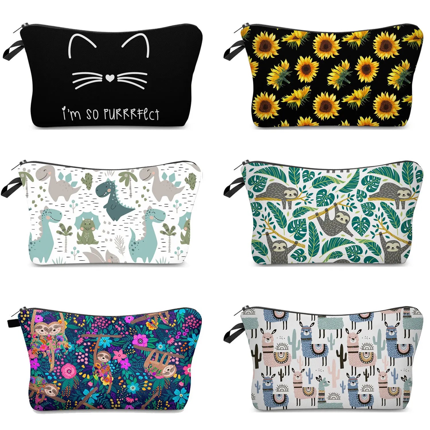Animal Pattern Makeup Bag Set for Women - Gift Organizer Wash Pouch
