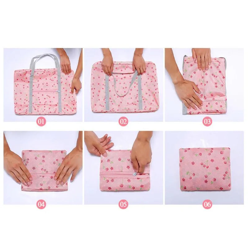 Large Capacity Travel Bag for Women Foldable Duffel Storage Bag