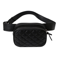 PU Leather Zipper Crossbody Chest Bag for Women