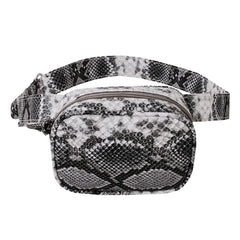 PU Leather Zipper Crossbody Chest Bag for Women