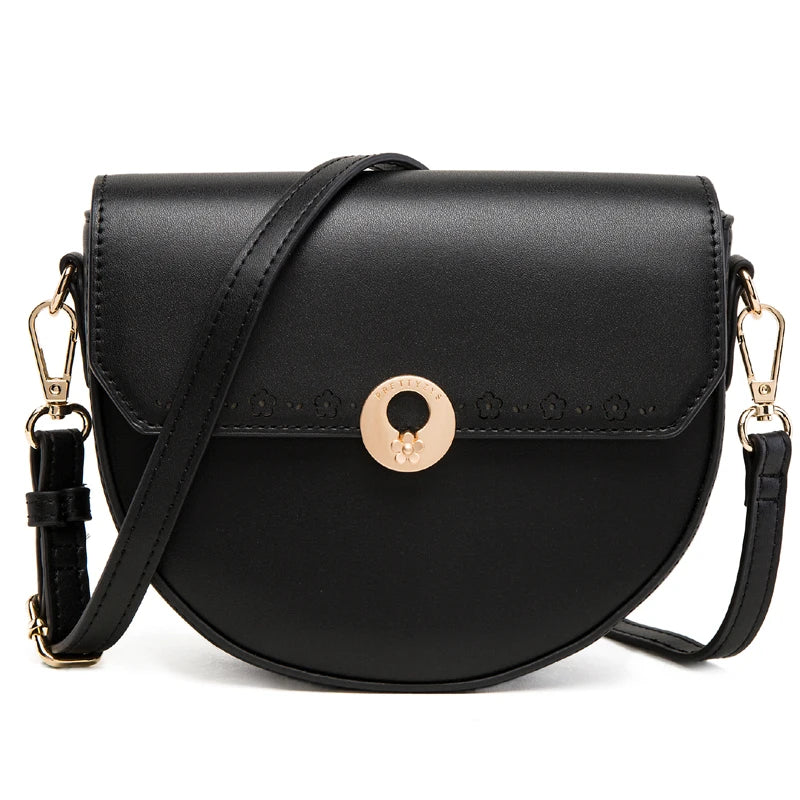 Flower Crossbody Bag PU Leather Handbag Shoulder Bag