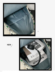 Letters Women Backpack Large Capacity Travel Bag Schoolbag for Teenage Girls