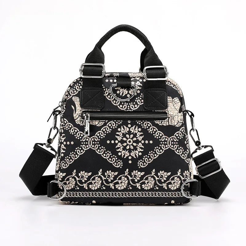 Nylon Shoulder Bag For Women Multifunction Crossbody Messenger Purse