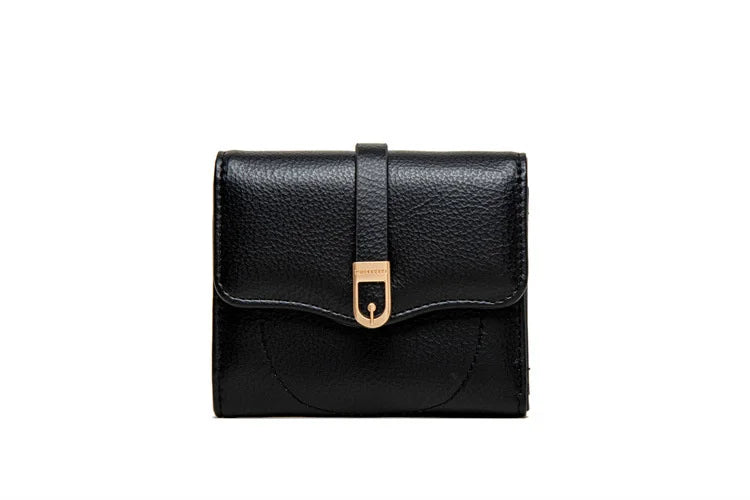 Priti Women's Short Wallet Solid Pu Soft Surface Large Capacity Zero Wallet