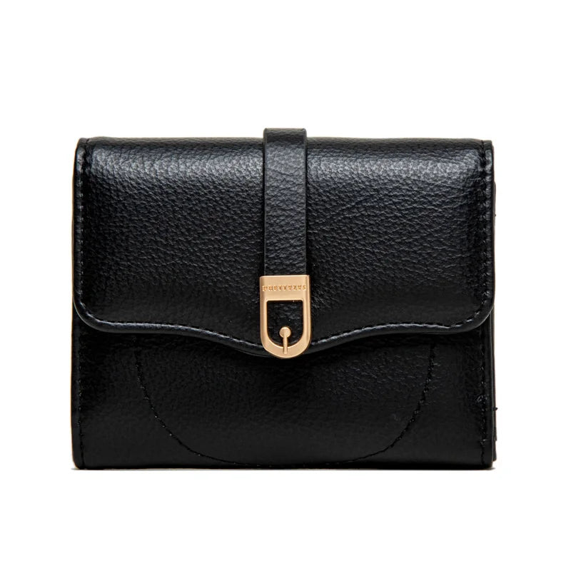 Priti Women's Short Wallet Solid Pu Soft Surface Large Capacity Zero Wallet