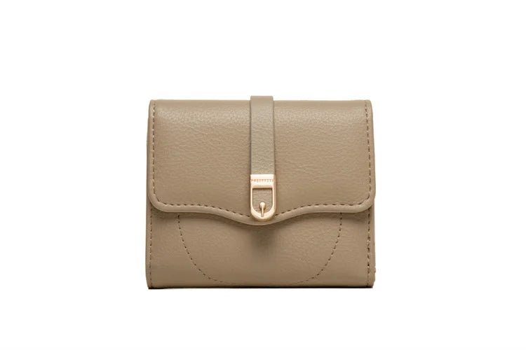 Priti Women's Short Wallet Solid Pu Soft Surface Large Capacity Zero Wallet