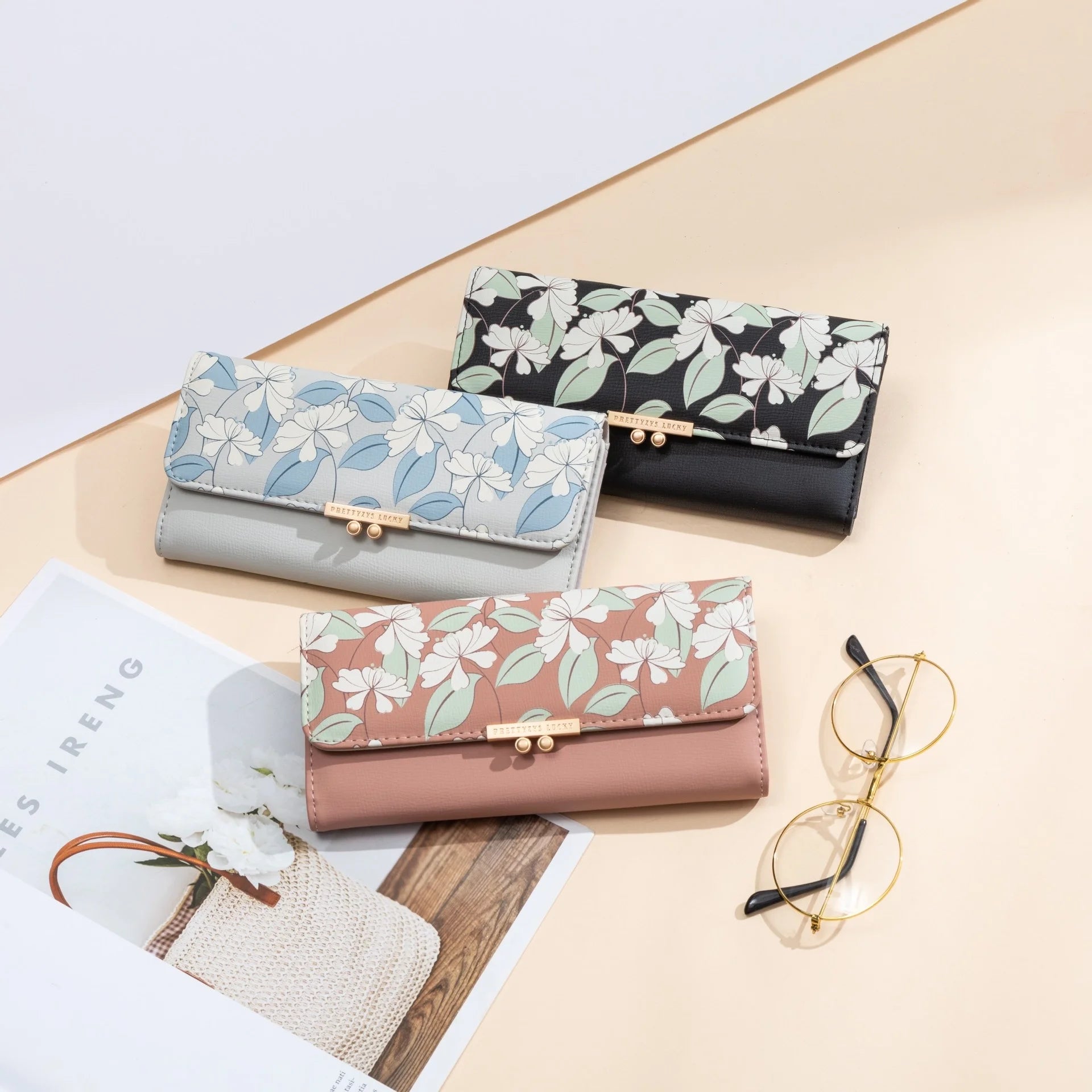 Pritty Women's Wallet Long Three Fold Change Bag