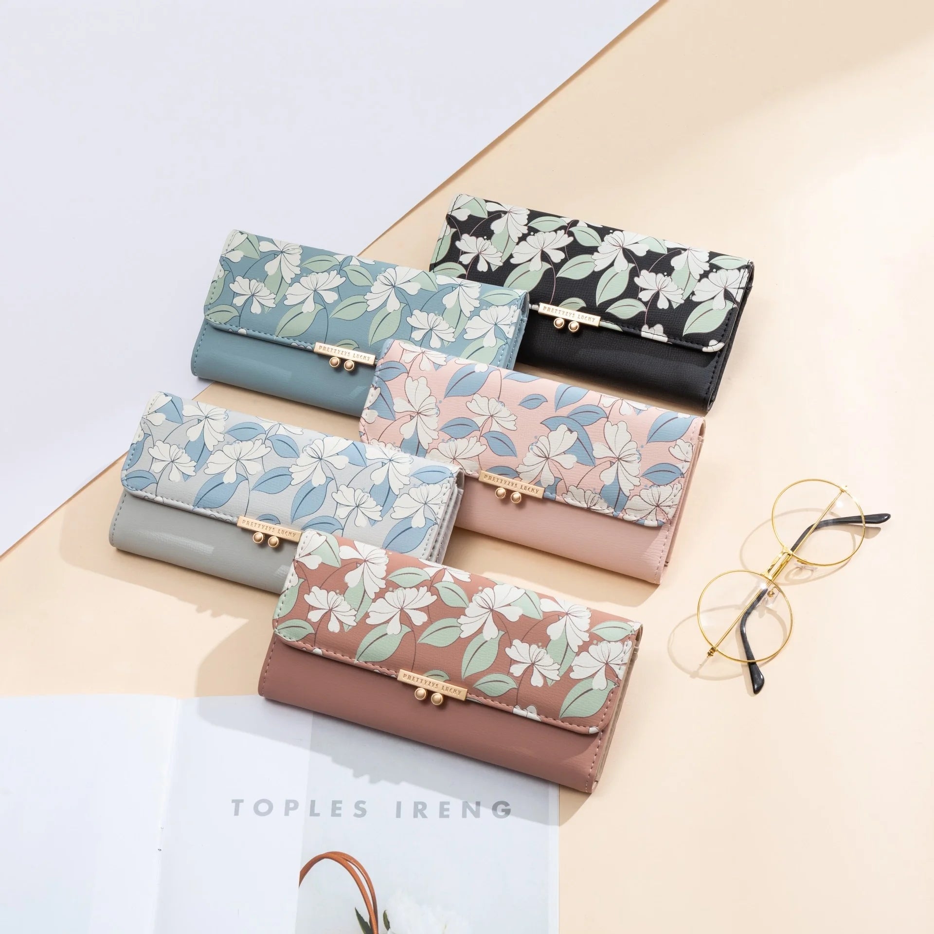 Pritty Women's Wallet Long Three Fold Change Bag