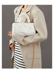 Pu Leather Shoulder Bag Small Square Crossbody Handbag