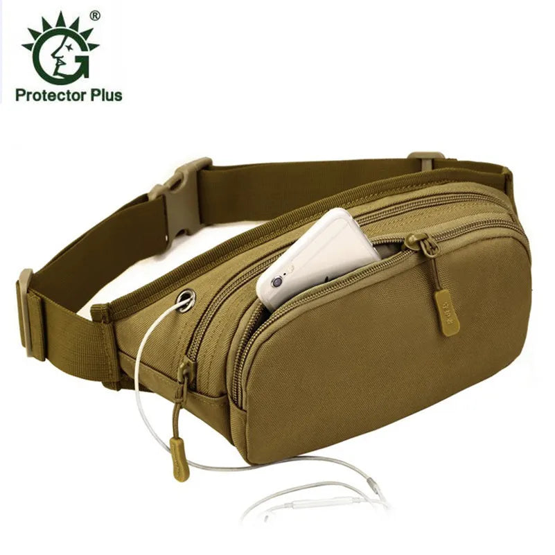 Protector Plus Men Waist Bags Waterproof Nylon Pack