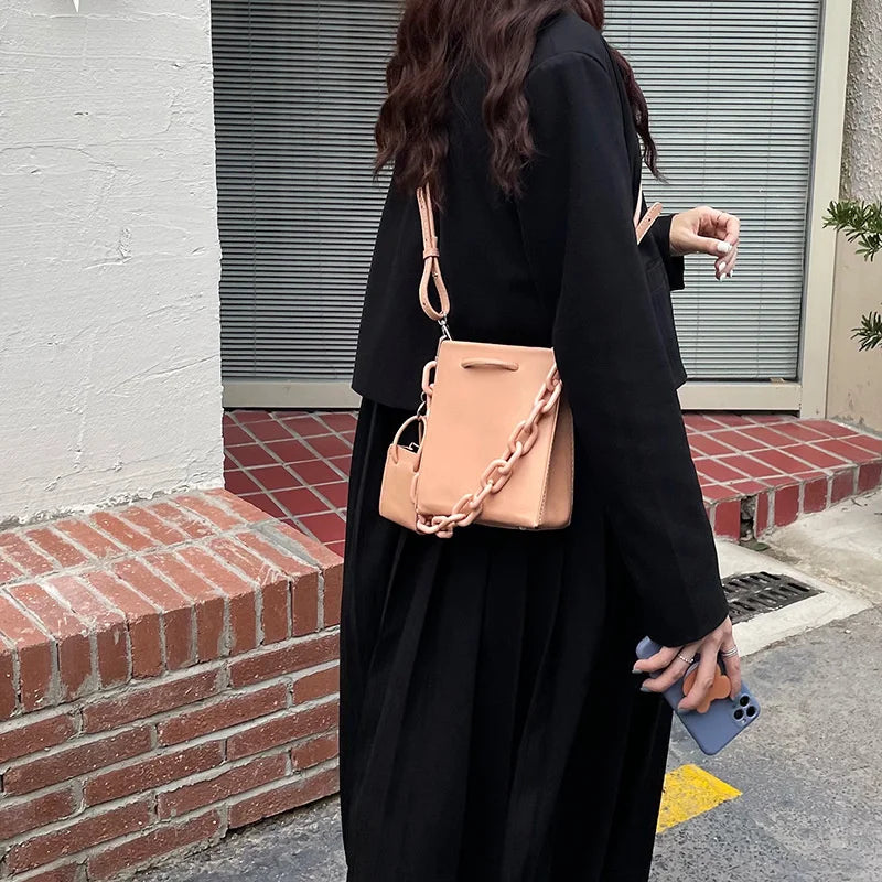 Pitaya Small Square Bag Acrylic Chain Portable Messenger Bags