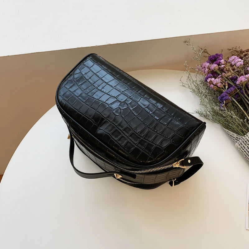 Knitting Weave Clutch Cosmetics Bag Set with Zipper Pocket