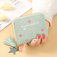 Short Ladies Wallet with Tassel Small Wallet