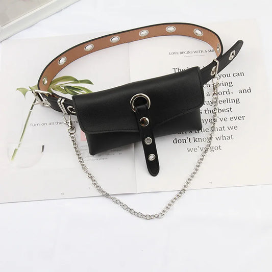 PU Leather Waist Bag Large Capacity Belt Bag Women Crossbody Waist Bags