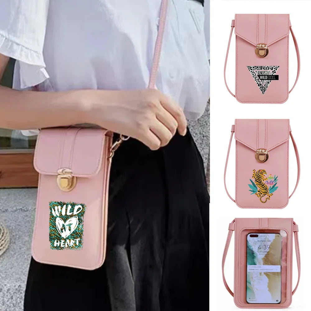 Print Coin Purse Ladies Shoulder Pack with Card Holder