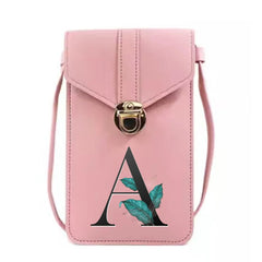 Leaf Letter Pattern Organizer Shoulder Pack