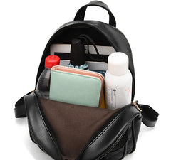 Women's Pu Travel Set Bag Backpack with Clutch Bags