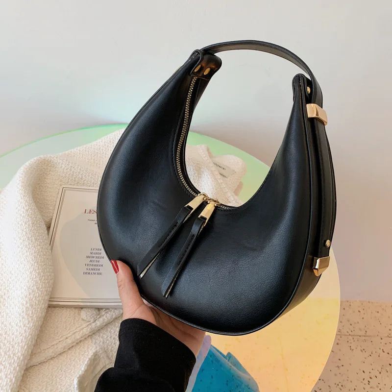 Autumn Candy Color Underarm Handbag for Girls
