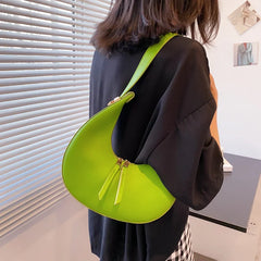 Autumn Candy Color Underarm Handbag for Girls