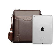 Men's Crossbody Bag Zipper Small Briefcase Business Shoulder Bag