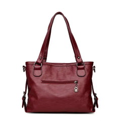 Soft PU Leather Women Handbag Shoulder Crossbody Top-handle Bag