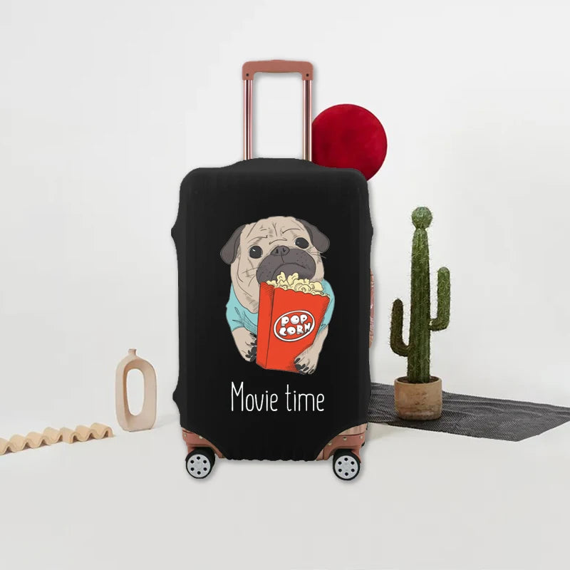 Pug Luggage Cover for 18-32 Inch Travel, Thicker & Dust-proof