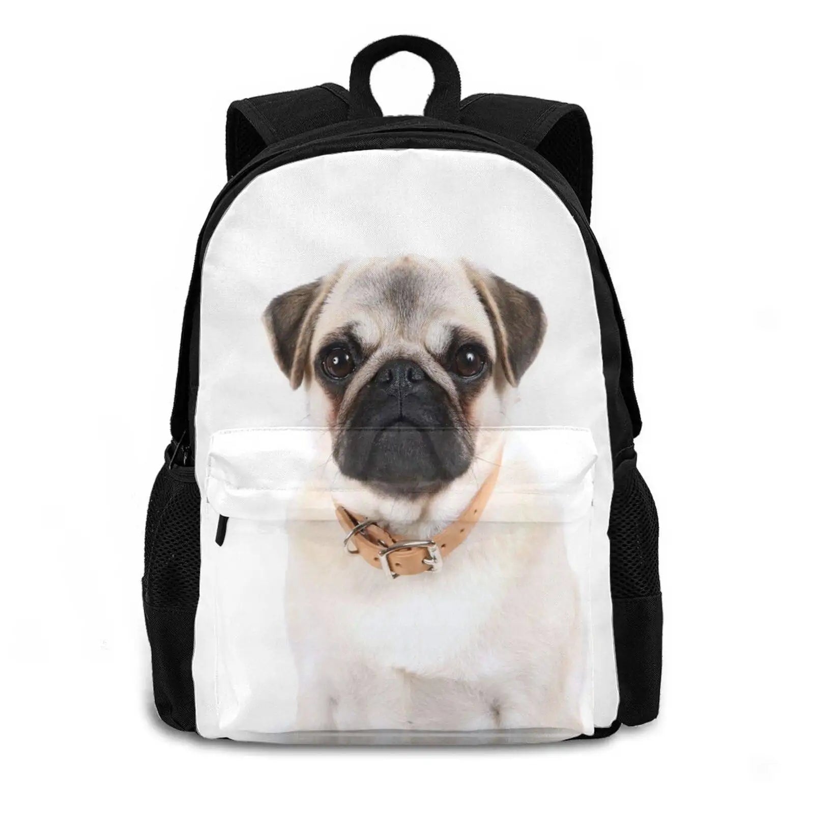 Fawn Pug Puppy 3D Print Backpack Casual Bag