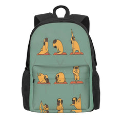 Pug Yoga 1 Backpacks Men Women Kids Bag