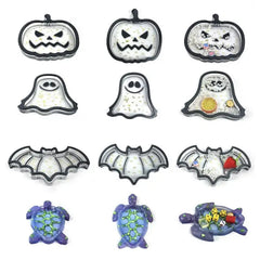 Halloween Pumpkin Bat Ghost Sea Turtle Tray Silicone Molds DIY Epoxy Mold