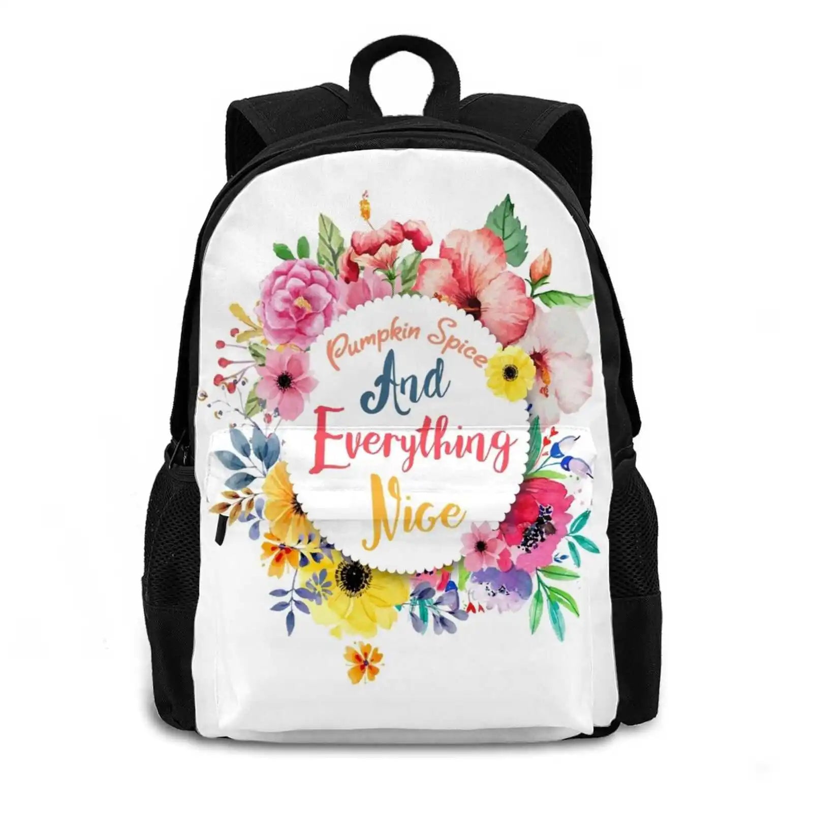 Pumpkin Spice And Everything Nice Backpack For Student School Laptop Travel Bag