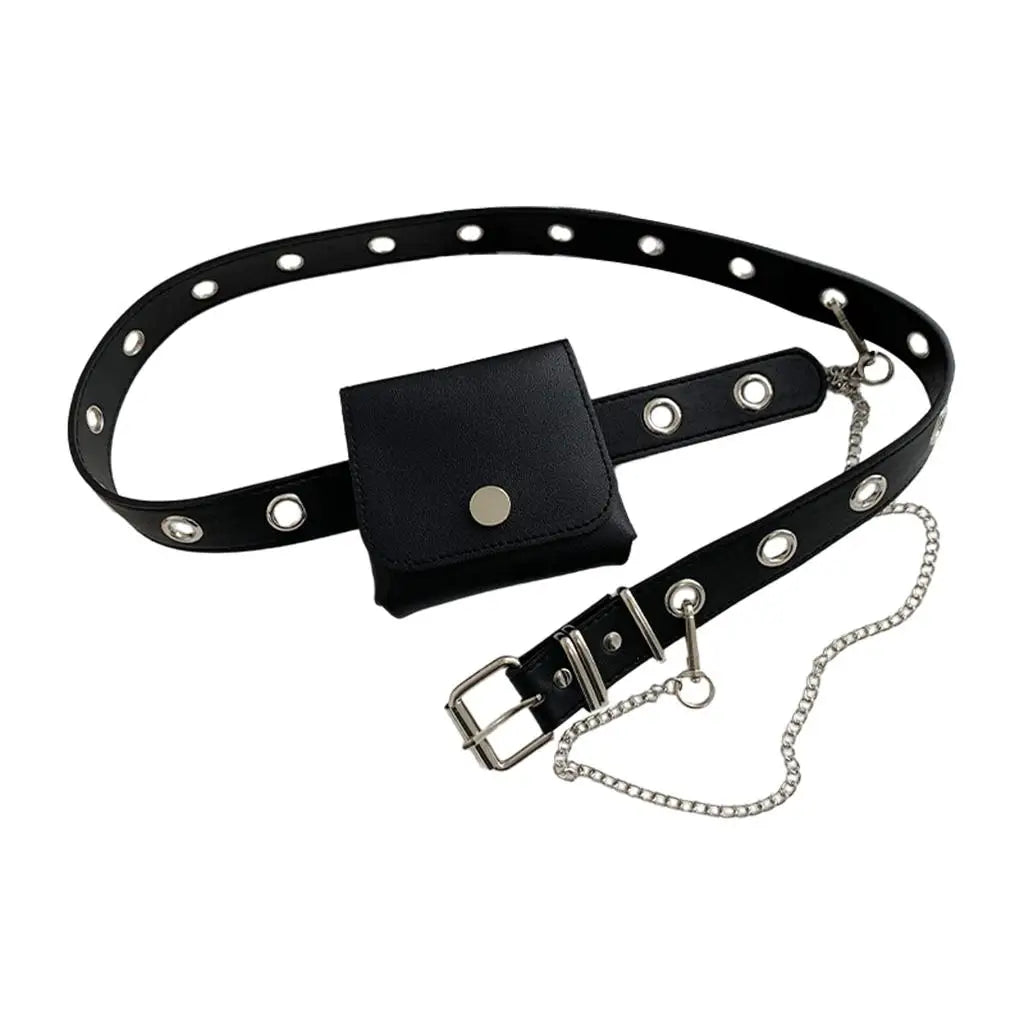 Punk Style Belt Pocket Chain Casual Dress Jeans Waist Bag