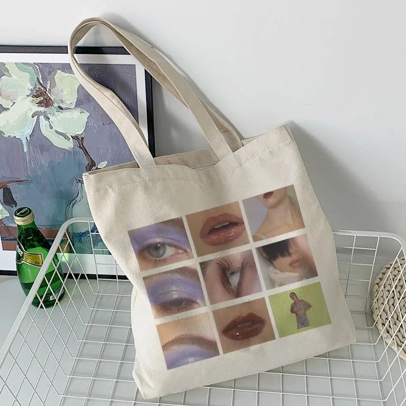 Punk Handbag Large Capacity Canvas Bag