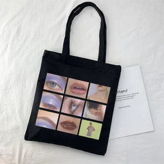 Punk Handbag Large Capacity Canvas Bag