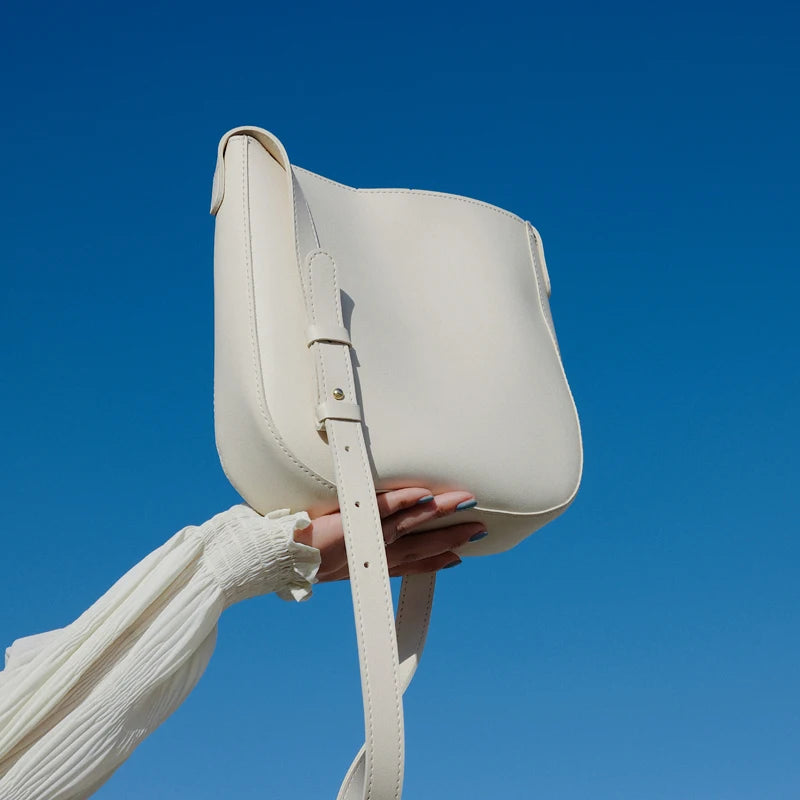 Casual Bucket Bag PU Leather High Women's Handbag Shoulder Messenger Bags