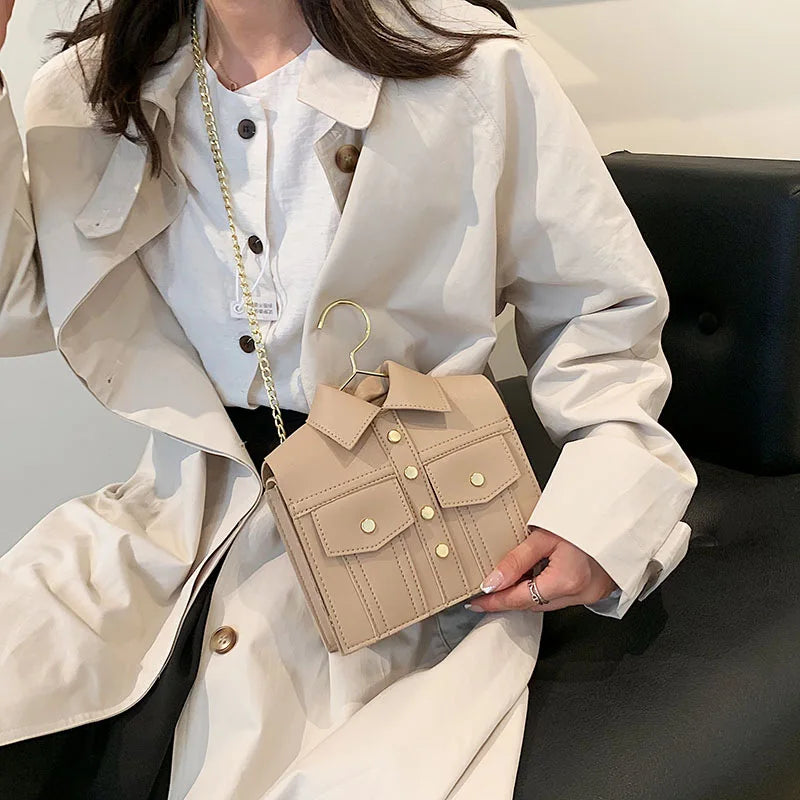 High-quality Leather Women Bag Retro Rivets Satchel