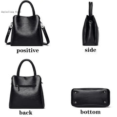 Large-Capacity Casual Shoulder Bag for Women, Leather Handbag