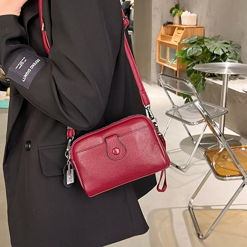 Soft Leather Messenger Bag Crossbody Bag Women Handbag