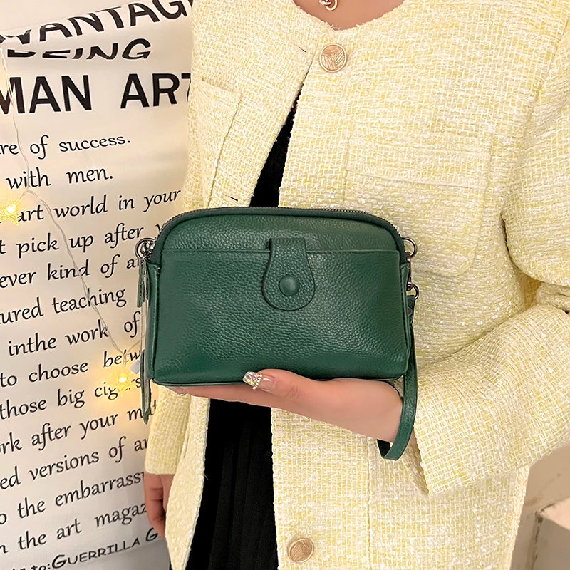 Soft Leather Messenger Bag Crossbody Bag Women Handbag