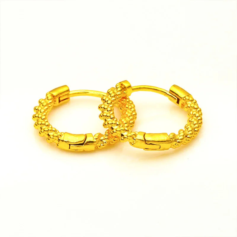 Dubai 24k Fried Dough Twist Earrings for Women