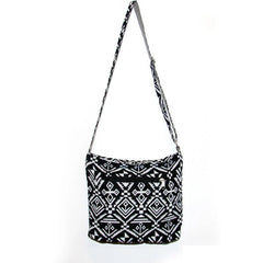 Bohemian Women's Shoulder Bag Crossbody Cotton Canvas Small Flap Handbag Purse