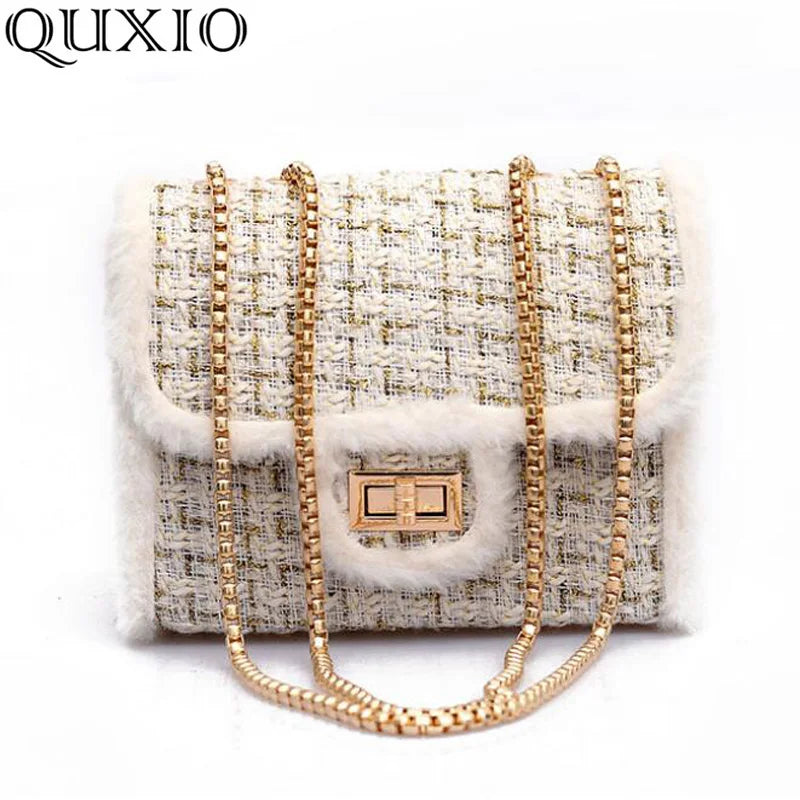 Youth Woolen Edge Women's Shoulder Bag Chain Bag CZ146