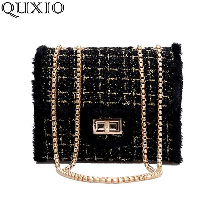 Youth Woolen Edge Women's Shoulder Bag Chain Bag CZ146