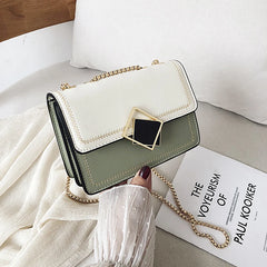Women's Chain Handbag PU Leather Messenger Bag Large Capacity